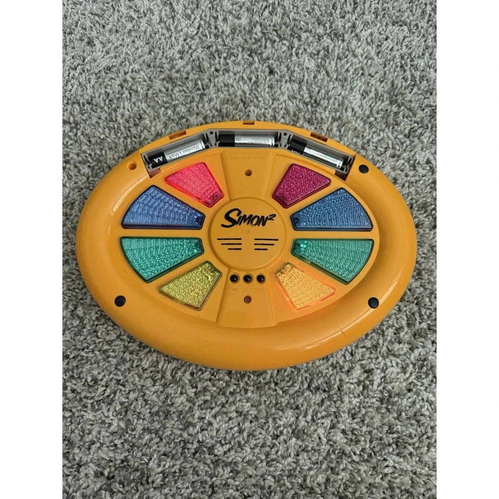 Simon 2 Electronic Memory Matching Game Hasbro Double-Sided Works Perfectly